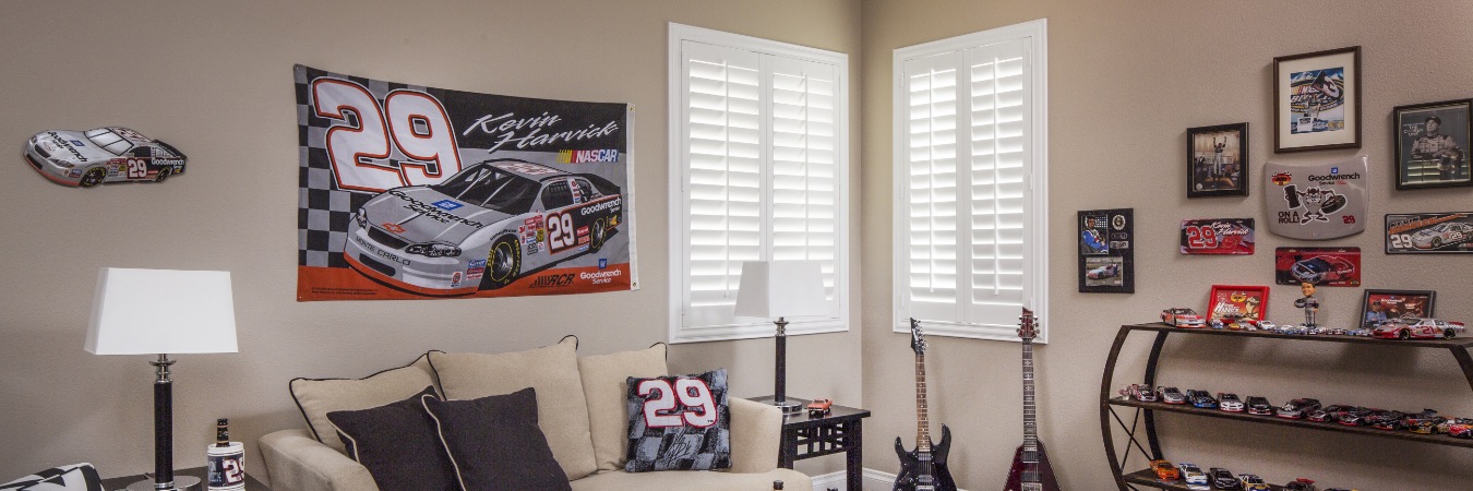 Basement with shutters