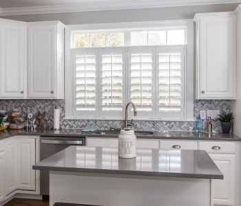 Stylish Design Shutters in San Jose kitchen