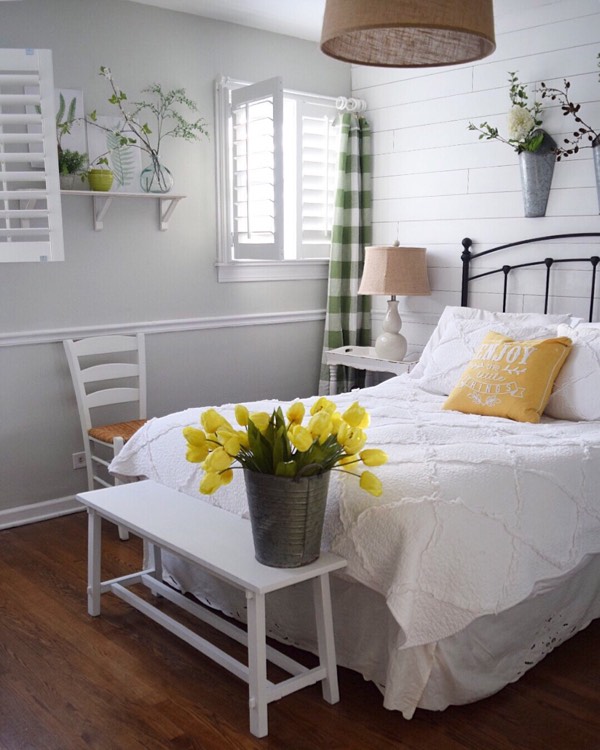 San Jose cottage bedroom shutters